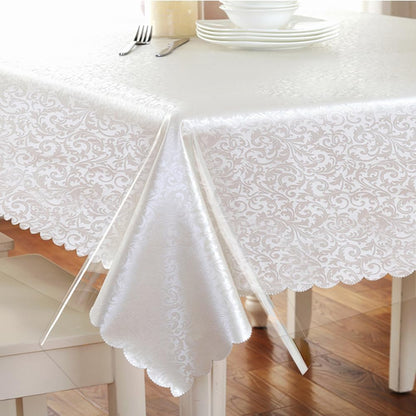 DASIAUTOEM Transparent Tablecloth, Transparent Table Film, Transparent 150 cm Wide, Sold by The Metre, 0.13 mm Thick, Waterproof, Washable PVC Film, Greaseproof Table Protector (150 x 250 cm)