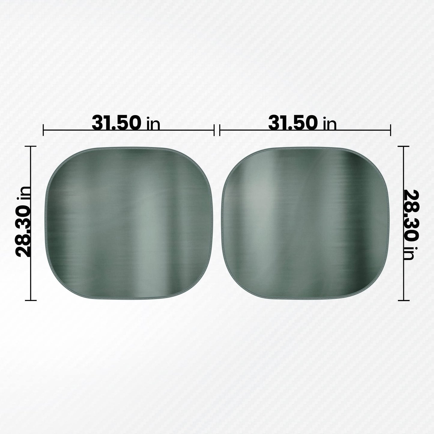 BDK 2PC Charcoal Gray Car Windshield Sun Shade – Sun Visor & Sunshade for Car Windshield – UV Rays Interior Protection - Easy Setup & Keeps Your Vehicle Cool – SUV & Truck Accessories - 31.75 x 28.75