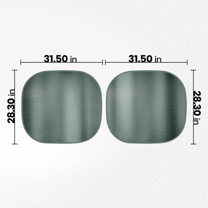 BDK 2PC Charcoal Gray Car Windshield Sun Shade – Sun Visor & Sunshade for Car Windshield – UV Rays Interior Protection - Easy Setup & Keeps Your Vehicle Cool – SUV & Truck Accessories - 31.75 x 28.75