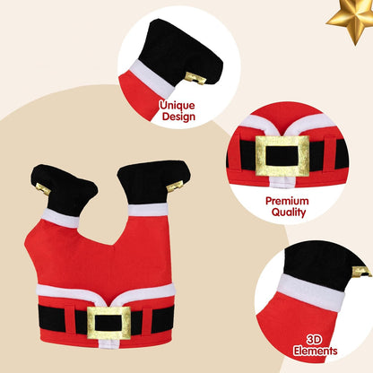 JOYIN Christmas Santa Hats for Funny, Novelty Adult Christmas Hats, Crazy for Xmas Party, Dress Up Celebrations, Winter Party Favor
