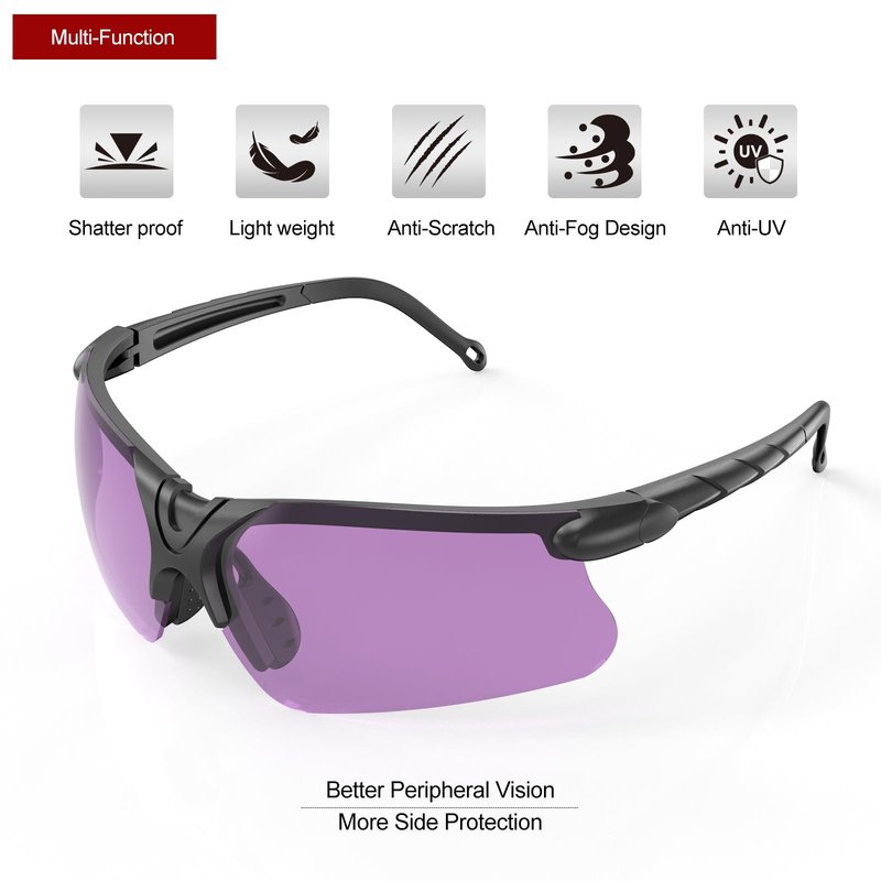 xaegistac Shooting Glasses with Case Anti Fog Hunting Safety Glasses for Adults