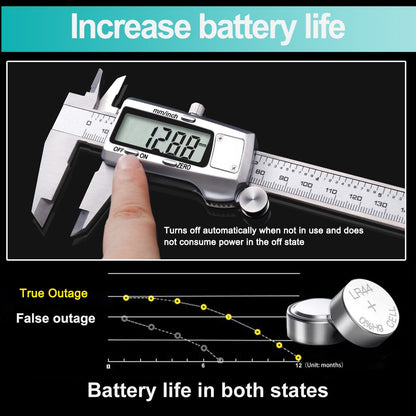 Kynup Digital Vernier Caliper, 150mm Electronic Calipers Measuring Tool, Precision Digital Tool Vernier Micrometer Measuring Tools with Mm/Inch/Fraction Conversion