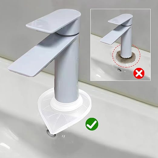 Silicone Faucet Mat Kitchen Tap Sink Countertop Protector Clear Compact Splash