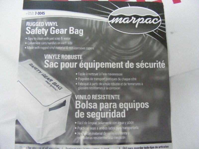 Boat Safety Gear Bag - Waterproof Storage for Life Jackets & Safety Equipment