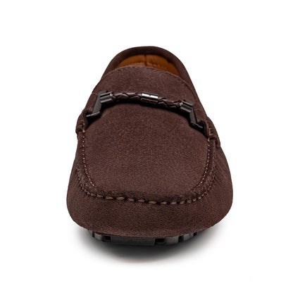 Go Tour New Mens Casual Loafers Moccasins Slip On Driving Shoes Brown 10.5/45