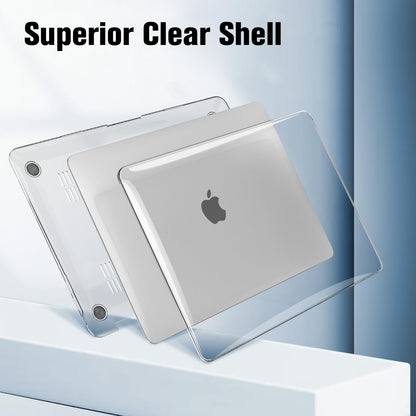 FINTIE Case Compatible with MacBook Air 13.3 inch (2020/2019/2018 Not for 2024) Model A2337(M1)/A2179/A1932, Protective Snap-On Hard Shell Cover Fit 13.3" Retina Display Touch ID, Crystal Clear
