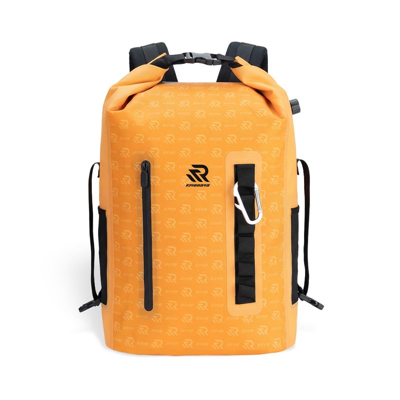 RIVONOVA Premium Roll Top Closure Cooler Backpack 20L Orange