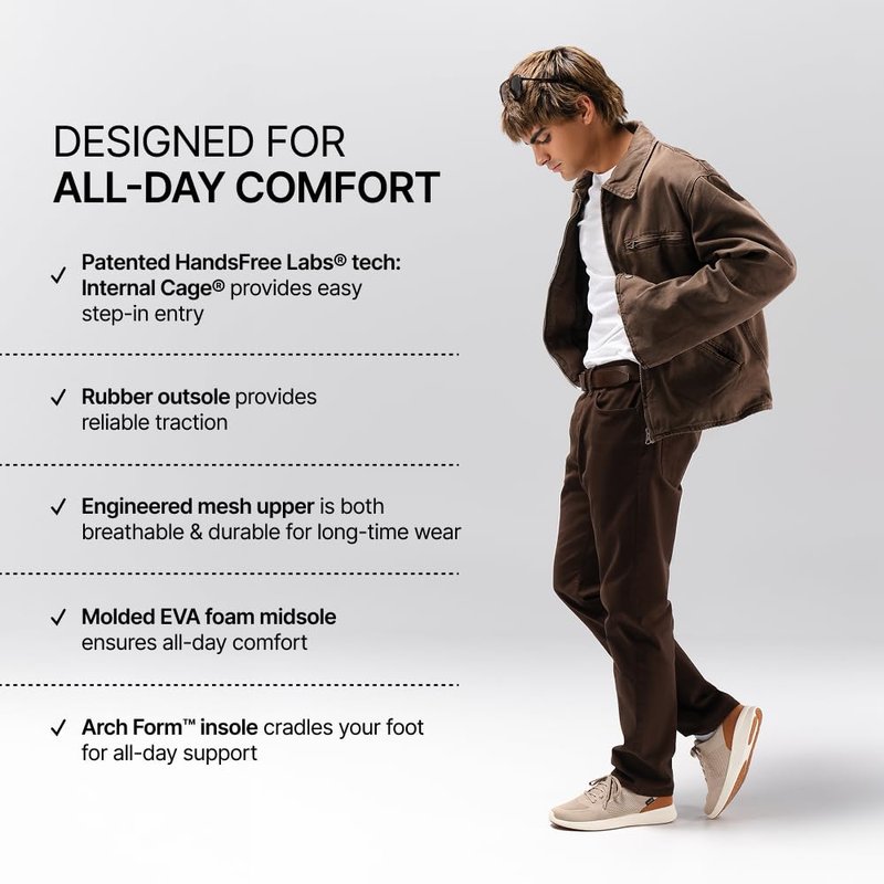 Kizik Lima 2 Slip On Shoes for Men: Comfortable All-Day for Walking, Gym, or Casual Wear, Wide Toe Box Available, Slip in & Stand Out, Hands Free - Lite Taupe X-Wide M15