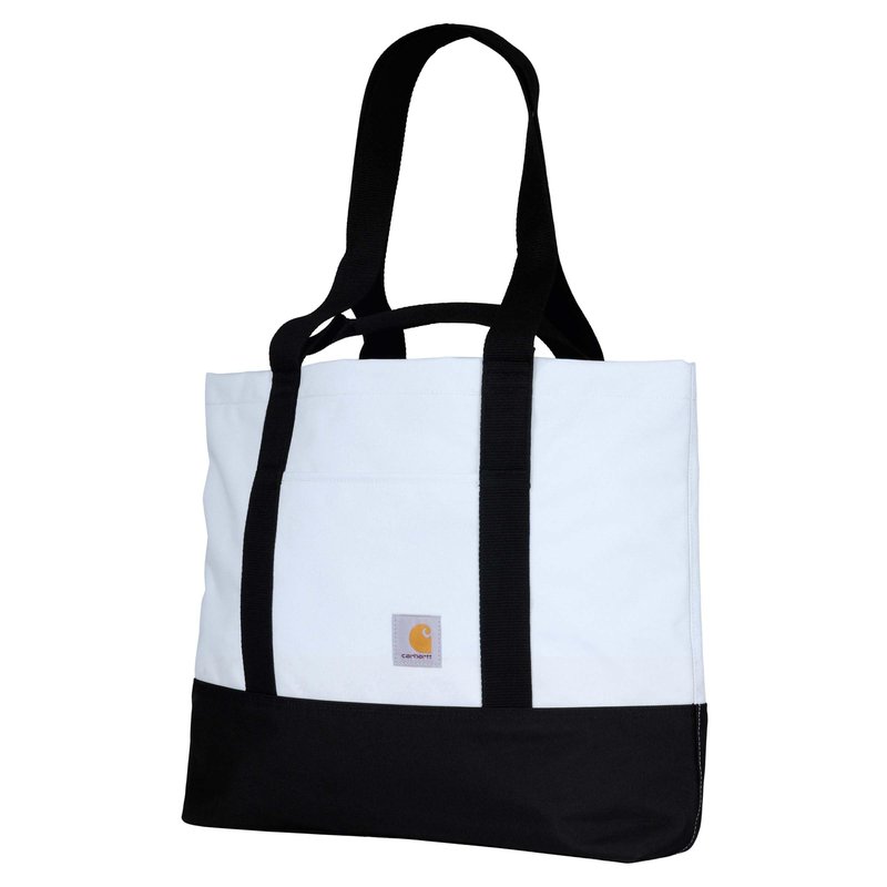 Carhartt Classic Vertical Open Tote Bag, Durable Water Repellent Material W/Hand and Shoulder Straps, Early Fog, 18L