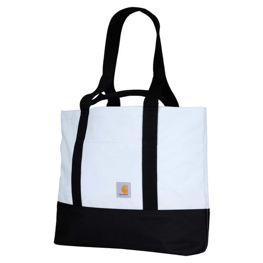 Carhartt Classic Vertical Open Tote Bag, Durable Water Repellent Material W/Hand and Shoulder Straps, Early Fog, 18L