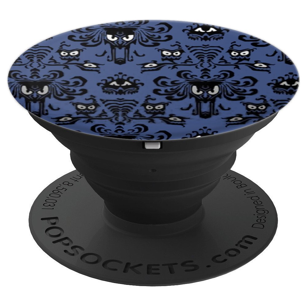 Spooky Wallpaper Halloween Pattern Purple PopSockets PopGrip: Swappable Grip for Phones & Tablets PopSockets Adhesive PopGrip