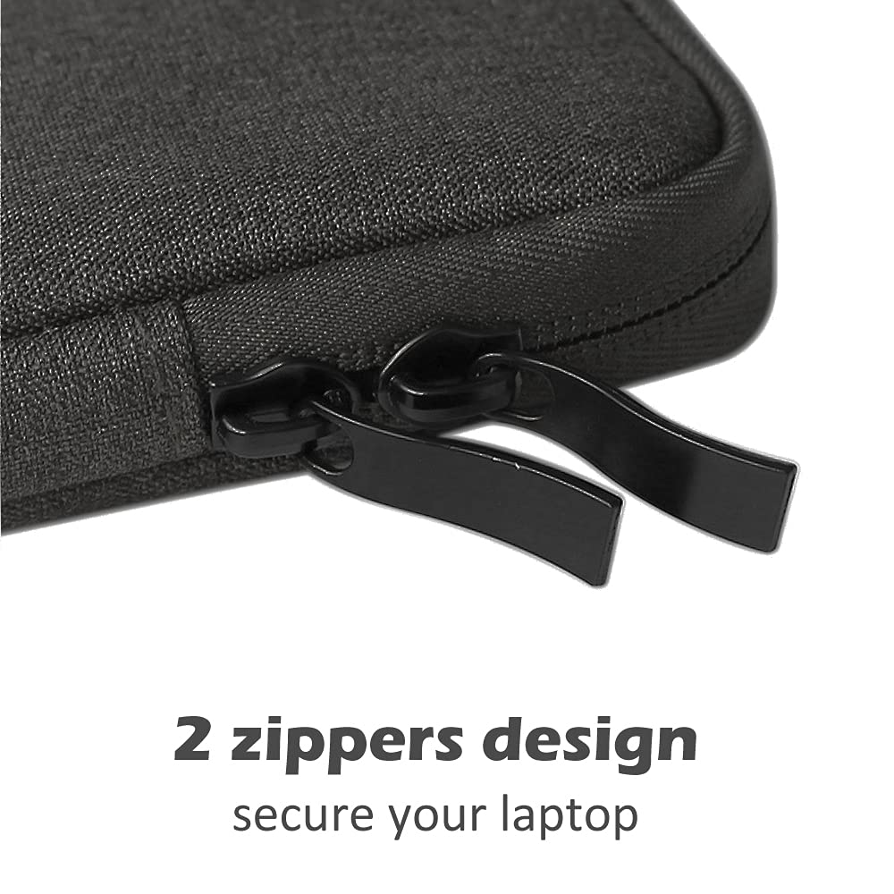 ProElife 13-Inch Laptop Sleeve Case for 2025-2022 MacBook Air 13.6 inch with Apple M4 M3 M2 Chip & MacBook Pro 13.3 inch M2 Chip Accessory Traveling Carrying Canvas Bag Cover Simple Case (Black)