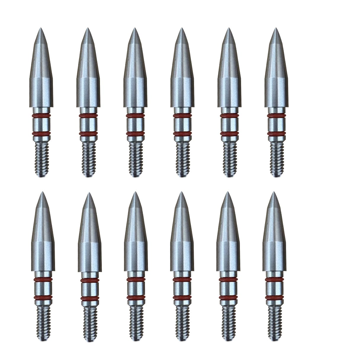 100/125/150/200 Grains Archery Field Points Practice Field Tips, Stainless Steel Archery Target Practice Hunting Arrow Tip for Recurve, Compound Bow Crossbow, Screw in Broadheads (A 17/64″-100grains)
