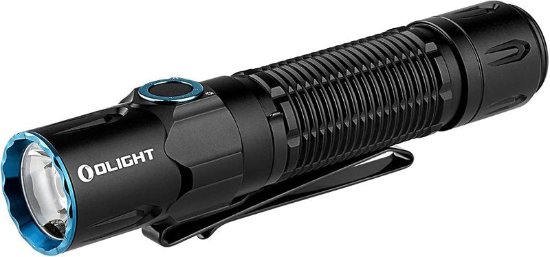 Olight Warrior 3S Tactical Flashlight - 2300 Lumens Rechargeable LED Light with Proximity Sensor | Compact Design (Black)