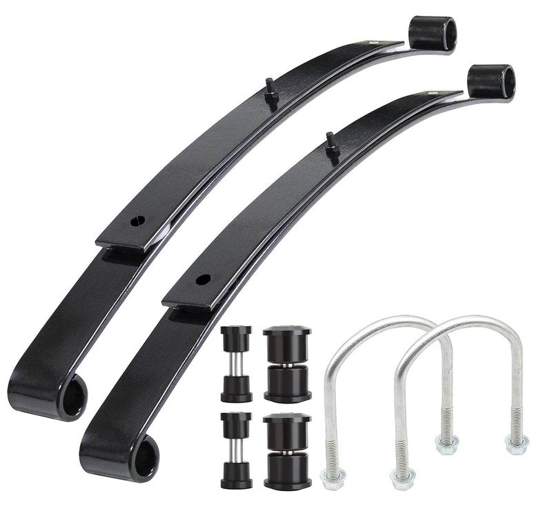 Dr.Acces EZGO RXV Heavy Duty Rear Spring Kit | 2008-Up Golf Cart Upgrade | Dual 2 Leaf Springs with Bushings & U-Bolts, Replaces OEM # 603498, 604494