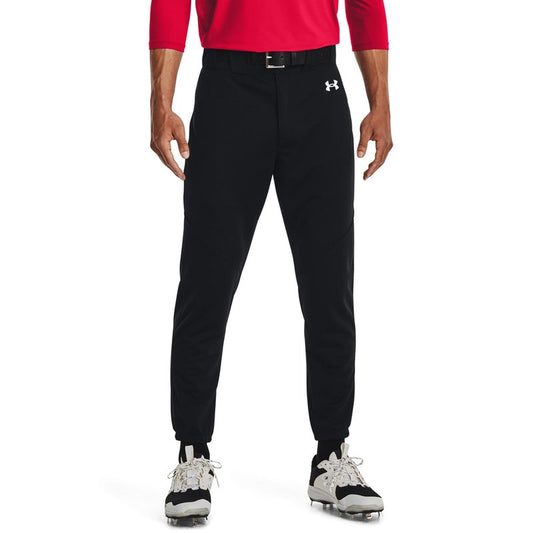 Under Armour Men's Utility Baseball Pant Closed 22, (001) Black / / White, Small
