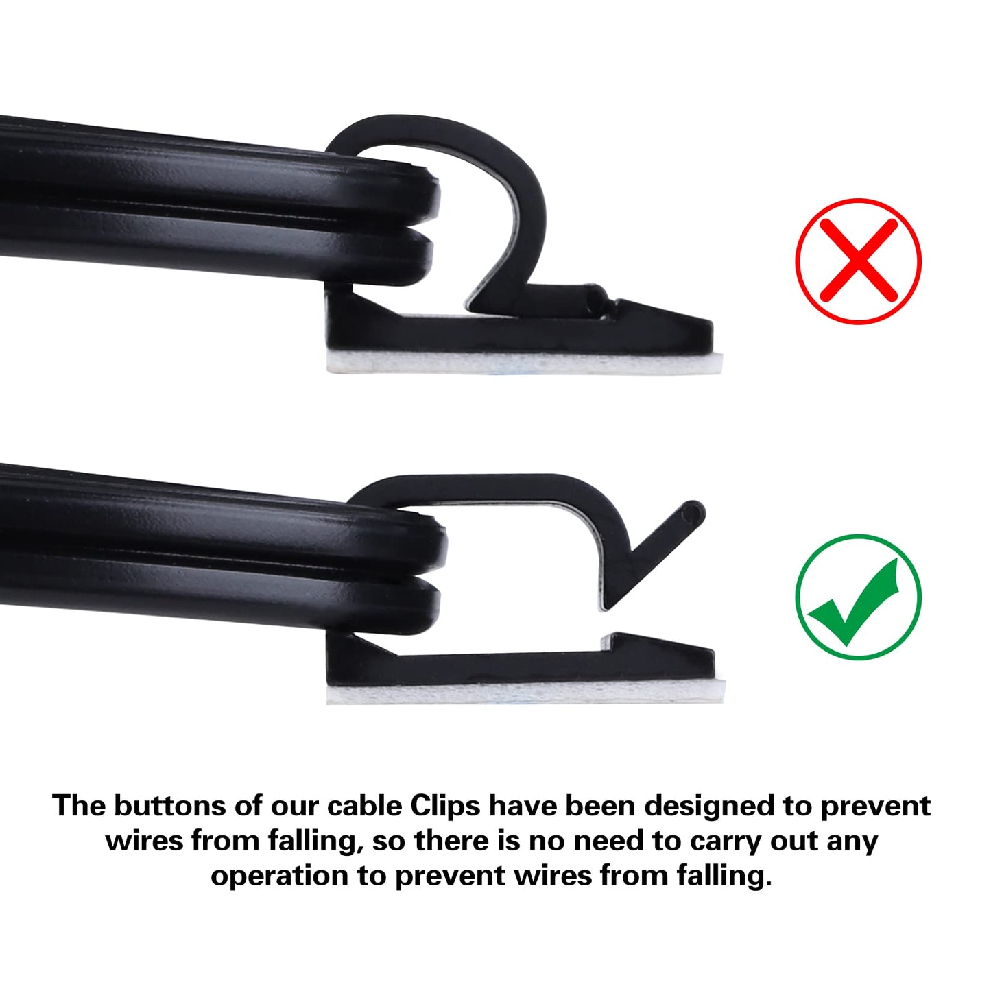 120 Pcs XHF Adhesive Cable Wire Clips White, Cable Staples Outdoor Cable Management Wire Organizer Cord Holder for Under Desk, Car, Wall, TV PC Ethernet Cable