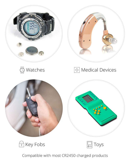 EmazingLights 60 Pack CR2450 Battery 3V Lithium Coin Cell Batteries Long Lasting Multipack for Keyless Remote FOB, Candles