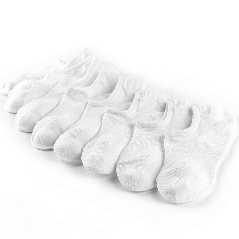 Mottee&Zconia No Show Low Cut Socks for Mens/Womens Casual Sports No See invisible Non-Slide White Socks 6 Pack Size8-11
