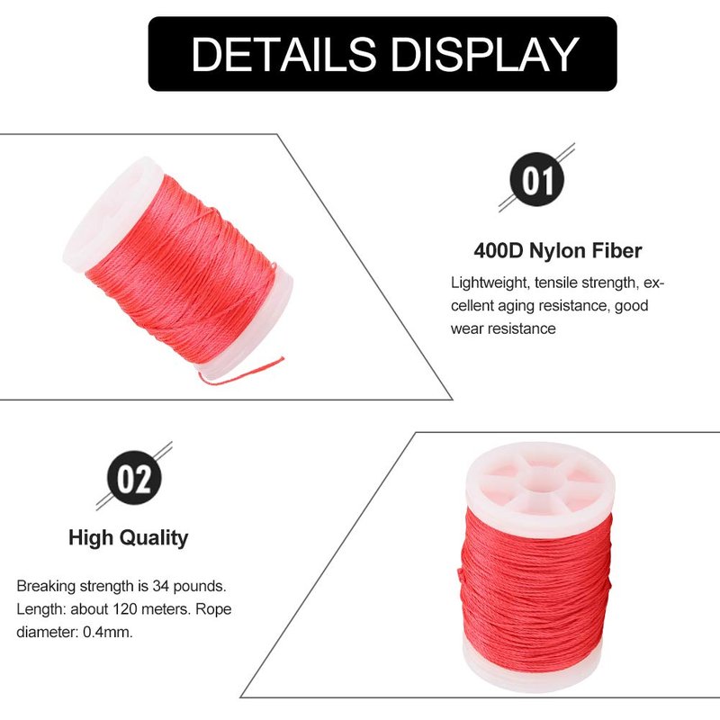 Alomejor Bow String Serving Thread, Easy to Use Archery Bowstring Repair Nylon for Archers Outdoor Enthusiasts Hunting Target Practice Bow Maintenance