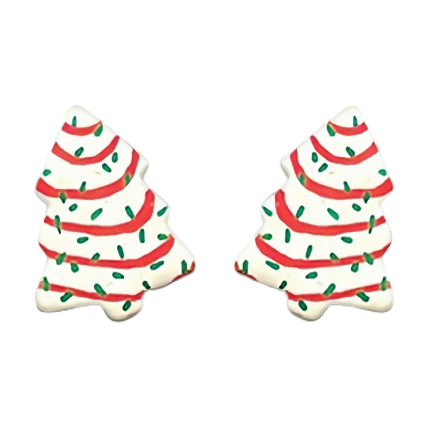 Cute AcrylicChristmas Earrings for Women | Cute Christmas Tree Cake Shape Earring, Holiday Gifts for Women | Christmas Decorations Clearance (A - Cake)