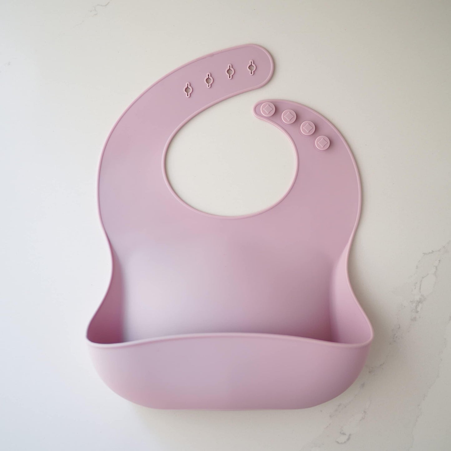 AVA + OLIVER Waterproof Silicone Bib Set with Adjustable Neck Closure - Durable Silicone Bibs for Babies - Set of 2 (Lavender)