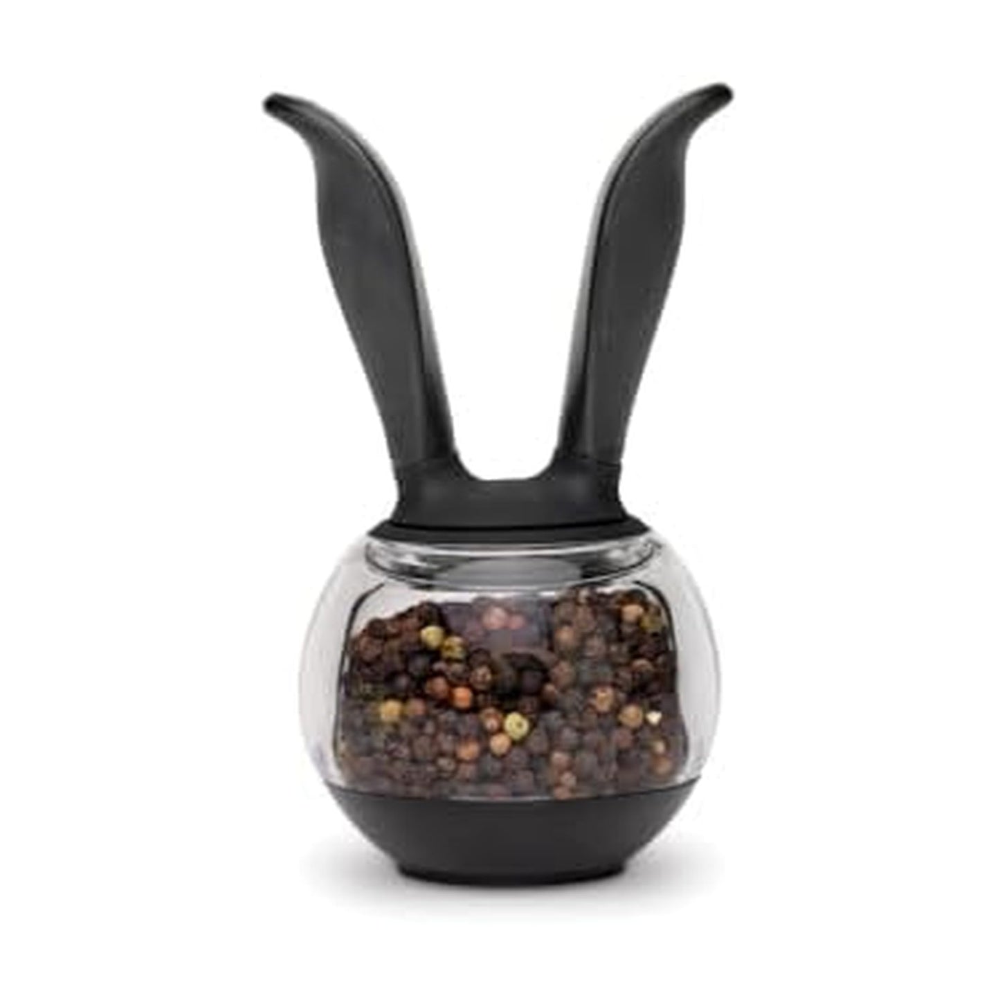 Chef'n PepperBall Pepper Grinder, One Handed Refillable Pepper Mill, Adjustable from Ultra-Fine to Coarse, 8 x 8 x 15 cm, Black