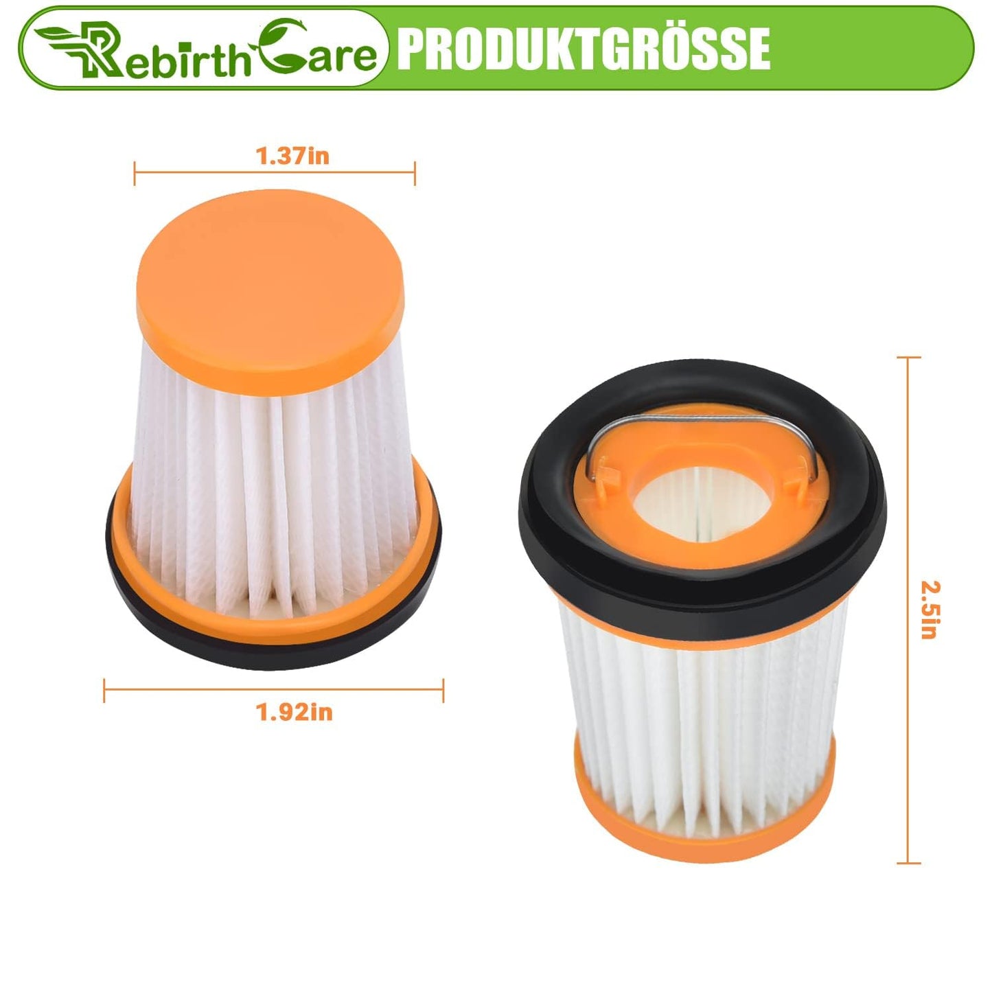 6 Pack WV201 Fiters Replacement for Shark Wandvac ION W1 S87 Handheld Vacuum Filter Replacement WV200, WV201, WV205, WV201BK,WV220, Compare to Part # XHFWV200