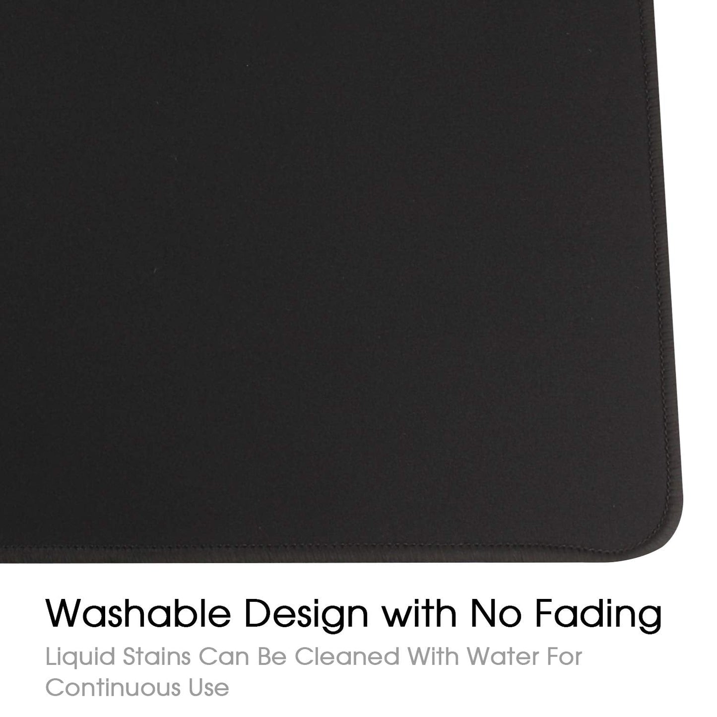 HIHUHEN Gaming Mouse Mat/Large Mouse Pad 800 x 400 x 3mm / XXL mouse pad/large size | improved precision and speed | rubber base for stable grip on smooth surfaces | non-slip (80x40 Black)