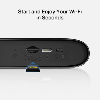 MERCUSYS MT110 Mifi with Free SIM card, 4G router, Travel Mobile Wifi Hotspot, Connects Up to 10 Devices, Rechargeable 2200mAh Battery for 10 hours, Portable Router with Sim Slot, Easy Management