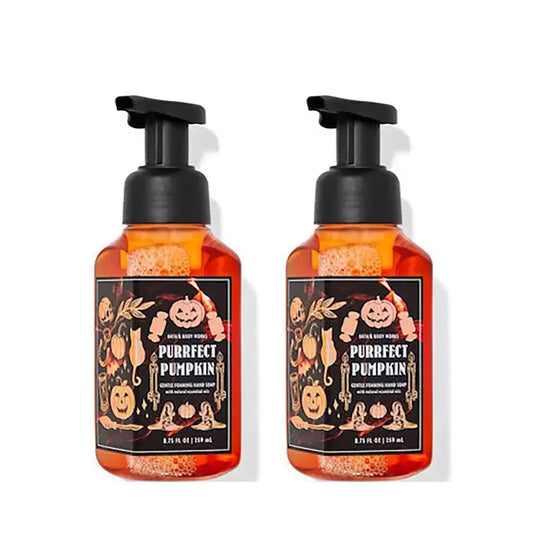 Bath & Body Works Purrfect Pumpkin Gentle Foaming Hand Soap 8.75 Ounce 2-Pack (Purrfect Pumpkin), 17.5 Ounce, 1.47 pounds