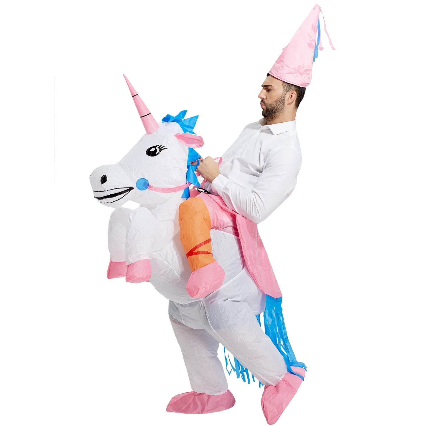 TOLOCO Inflatable Costume for Adults Unicorn Costume Blow up Costume Adult Halloween Costumes for Men