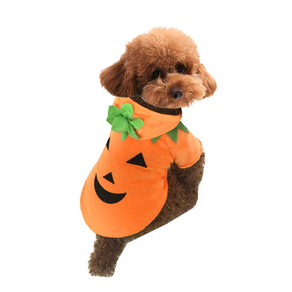 Dog Cat Halloween Pumpkin Costume Pet Cosplay Outfits Clothes Fleece Hoodie Sweater Coat Halloween Costumes for Dogs Puppy Cats