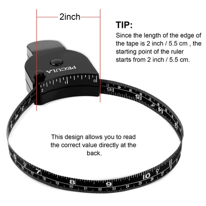 Body Measuring Tape 60 inch, Body Tape Measure, Lock Pin and Push Button Retract, Body Measurement Tape, Black
