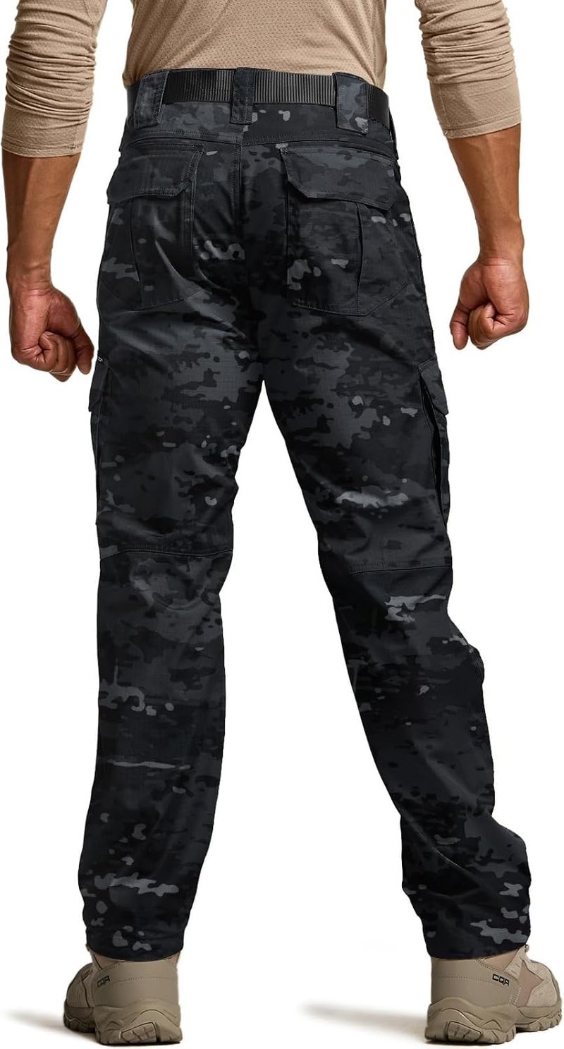 CQR Men's Tactical Pants - Water Resistant Ripstop Cargo Design | Lightweight EDC Hiking Gear