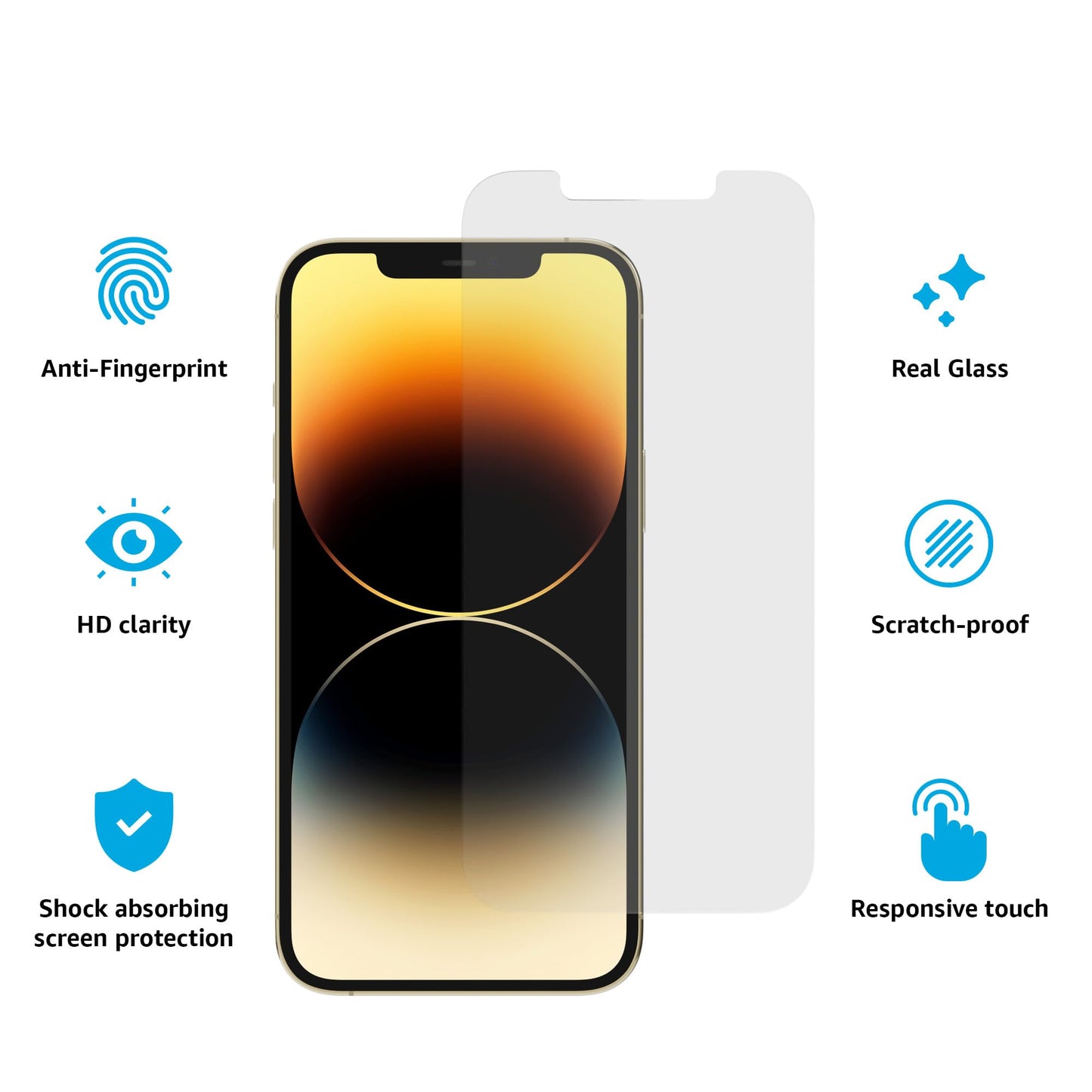 Casely iPhone 16, iPhone 15 Premium Tempered Glass Screen Protector