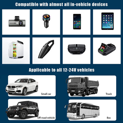 Cigarette Lighter Adapter USB C Car Charger, QC3.0 & PD Cigarette Lighter Splitter with LED Voltmeter, 12V/24V Car USB Outlet Socket Splitter Fast Charging for Phones GPS Vehicle Devices