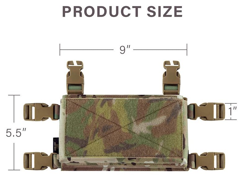 KRYDEX MK3 Placard with Hook Backing for Tactical Vest Chest Rig (MC)