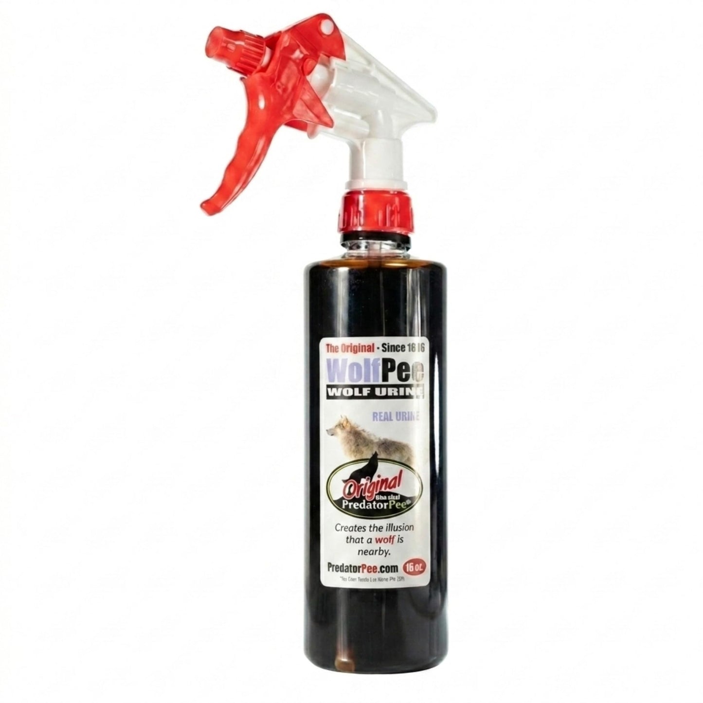 PredatorPee Wolf Urine, Territorial Marking Scent, Creates Illusion that a Wolf is Nearby, Natural Coyote and Fox Deterrent, 16oz