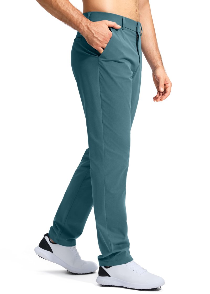 Pudolla Men's Golf Pants Stretch Work Dress Pants Men's Dress Pants 30 Lightweight Quick Dry Trousers with Pockets(Vivid Blue 35Wx30L)