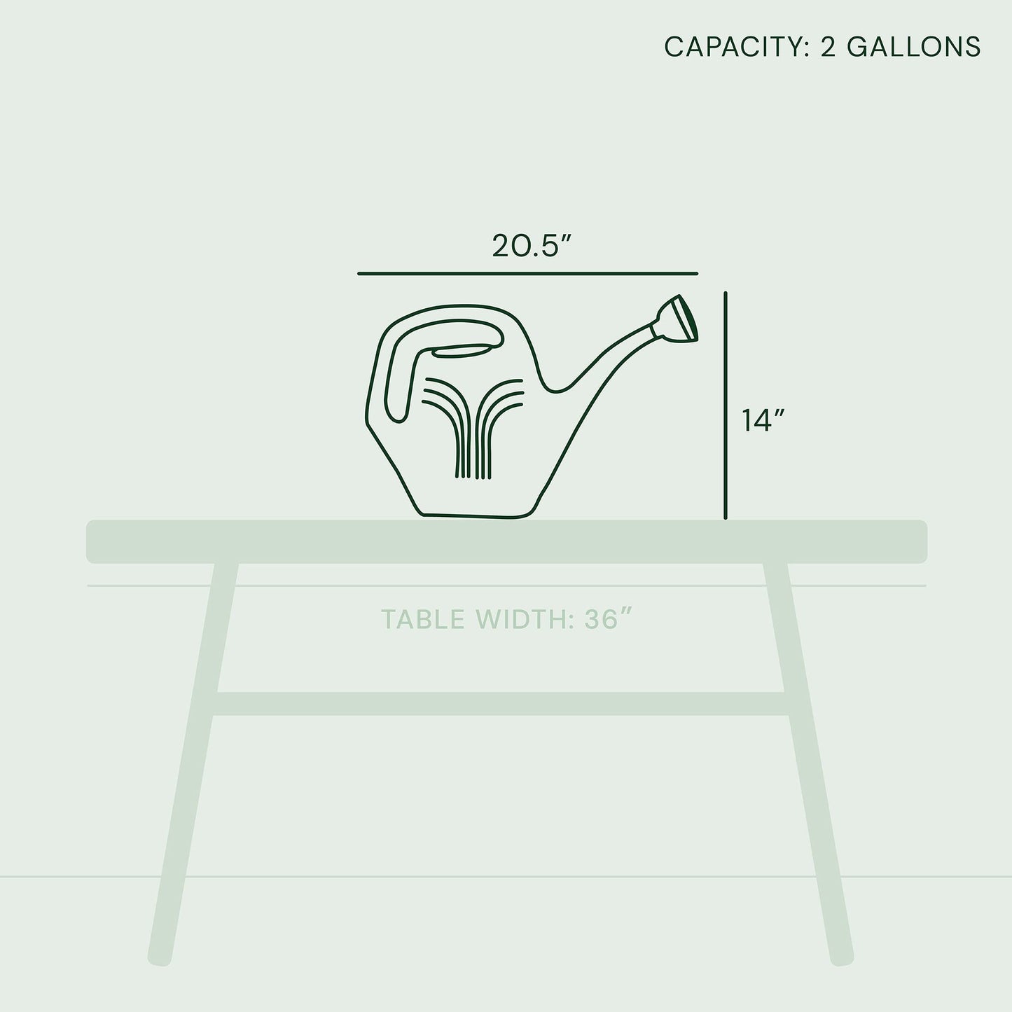 Bloem Classic Watering Can: 2 Gallon Capacity - Earthy Yellow - Durable Resin, Removable Nozzle Spout, Easy to Handle, Wide Mouth, for Indoor and Outdoor Use, Gardening