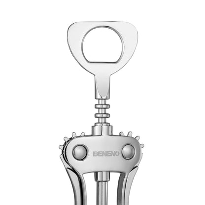 Beneno Wine Opener, Zinc Alloy Premium Wing Corkscrew with Multifunctional Bottles Opener, Sharp Wine Corkscrew with Ergonomic Non-Slip Wing Handle, Upgrade