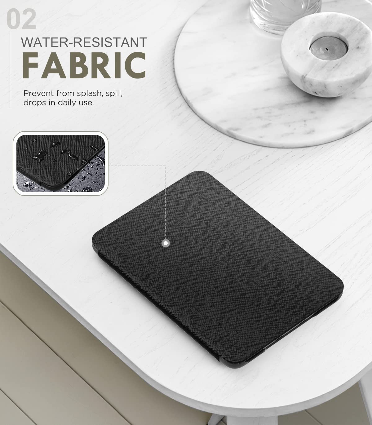 MoKo Case Fits 6" All-New Kindle (11th Generation-2024/2022 Release)& International Version, Lightweight Shell Cover with Auto Wake/Sleep for Kindle 2024/2022 11th Gen e-Reader, Black