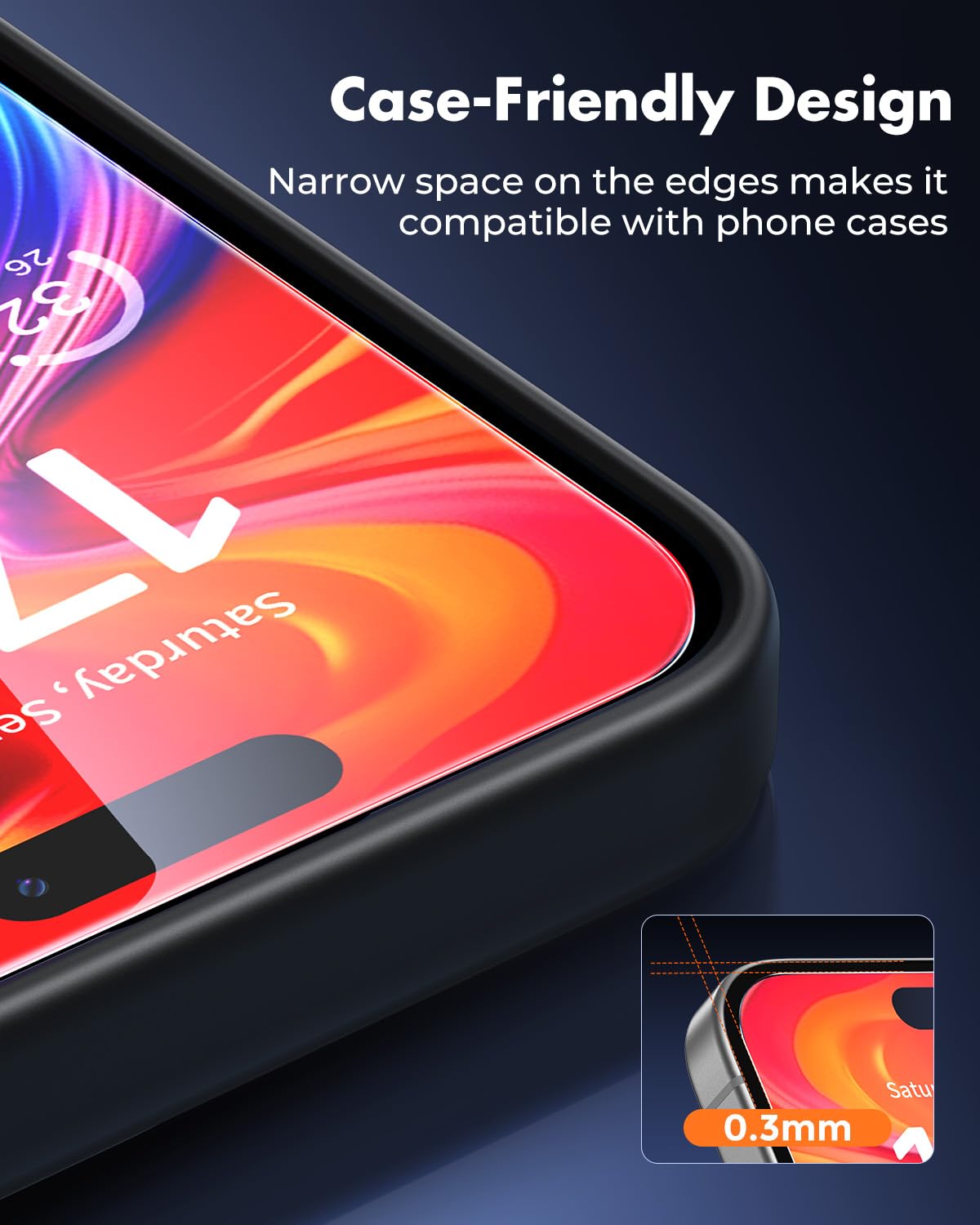 UNBREAKcable 2-Pack Screen Protector for iPhone 16e/13/13 Pro/14, Double Shatterproof Tempered Glass [Easy Installation] [9H Hardness] [99.99% HD] [Case Friendly] for Apple 13 Pro/13/14/16e 6.1 inch