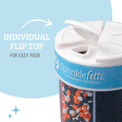 Sweets Indeed Valentines Sprinkles 6-Cell Jar | Heart Sprinkles, Red White Pink Jimmies & Sanding Sugar | Baking & Decorating | 6.45 ounces