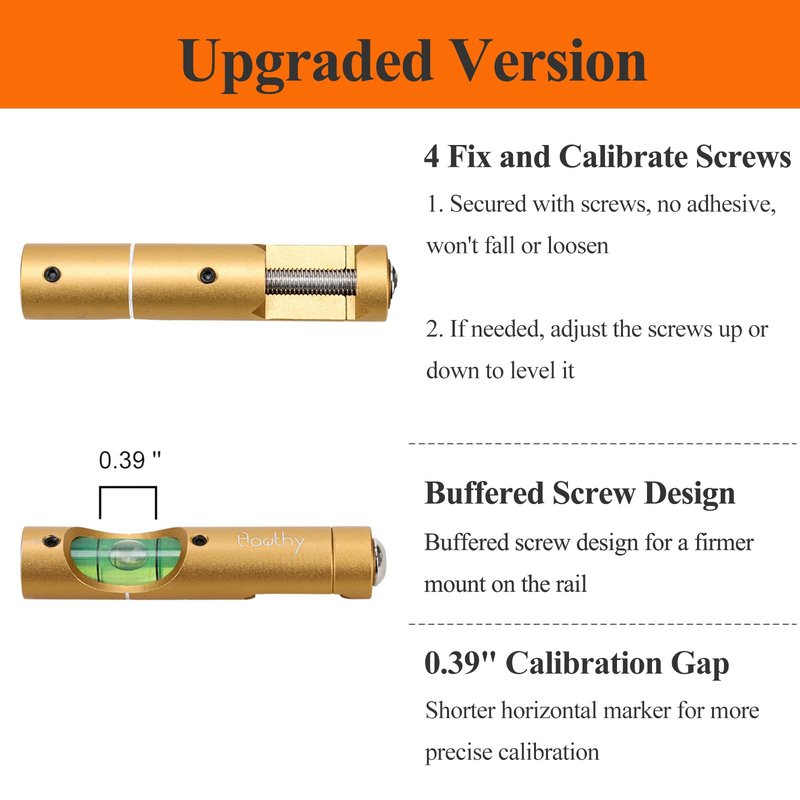 Hawthy Scope Leveling Kit Scope Bubble Level Picatinny Scope Level Magnetic Level Tool Bubble Leveling System Gold