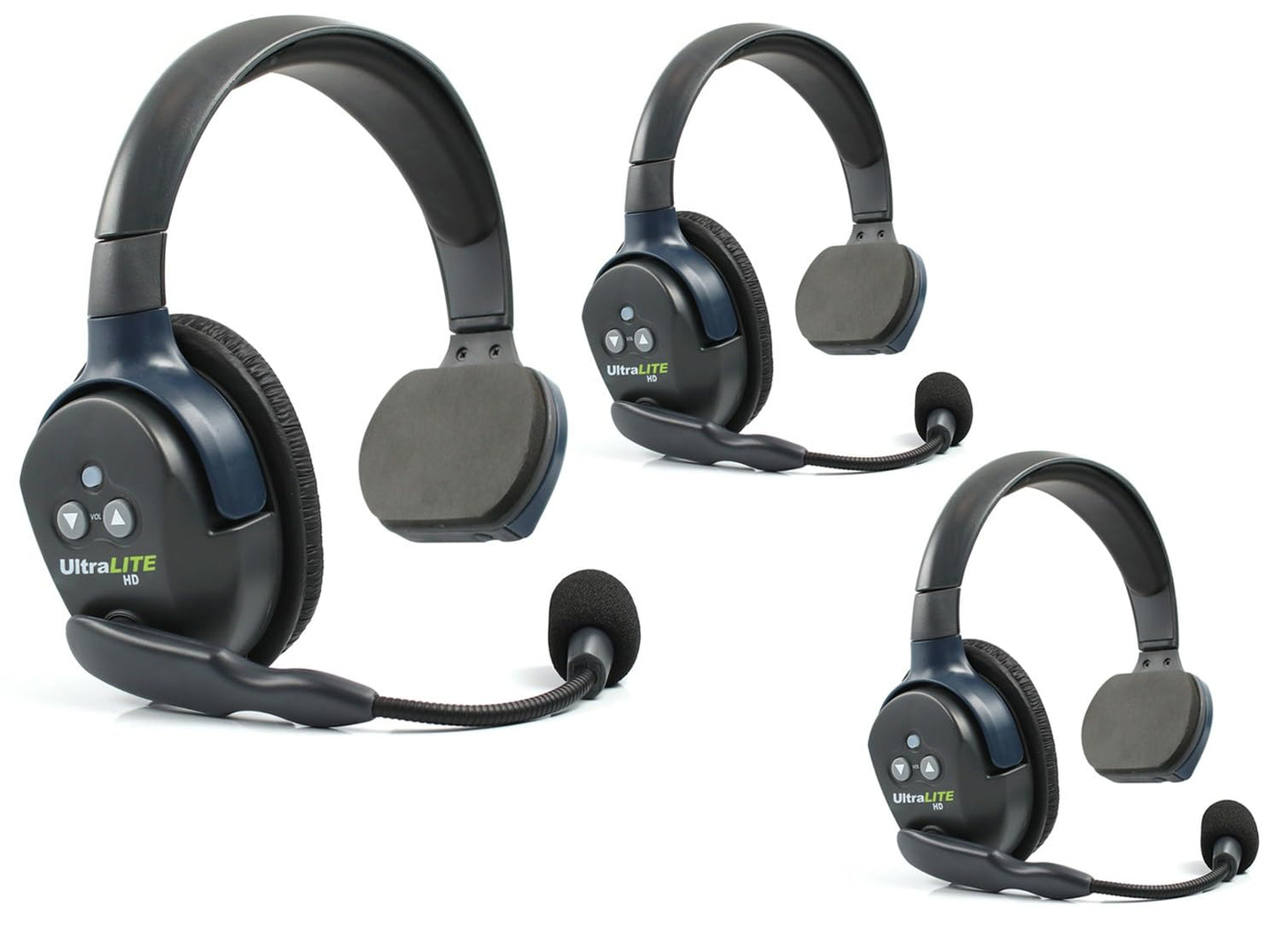 Eartec UL4S Ultralite Full Duplex Wireless Headset Communication for 4 Users - 4 Single Ear Headsets with SolidSignal Cleaning Wipes Bundle