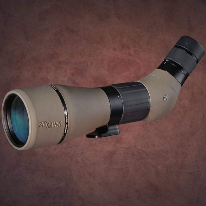 Sig Sauer OSCAR8 27-55x80mm Tactical Hunting Durable Lightweight Waterproof Fogproof 15 Inch Adjustable Aluminum Angled Monocular Spotting Scope | Neoprene Cover Included