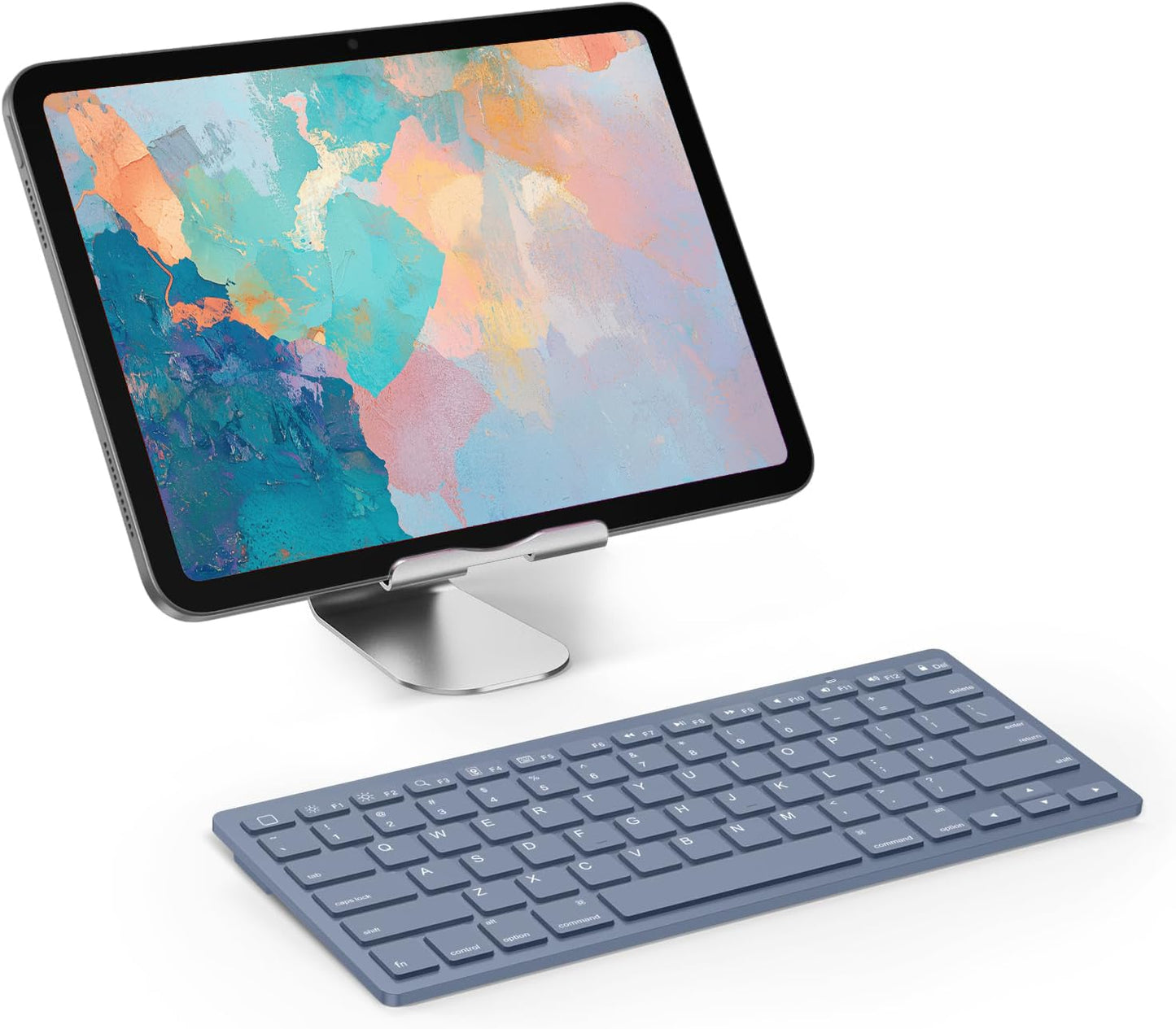 OMOTON Bluetooth Keyboard Compatible with iPad 10th Generation, iPad 10.2 (9th/8th/7th), iPad Pro 13/12.9/11 inch, iPad Air/Mini and More iOS Devices, White