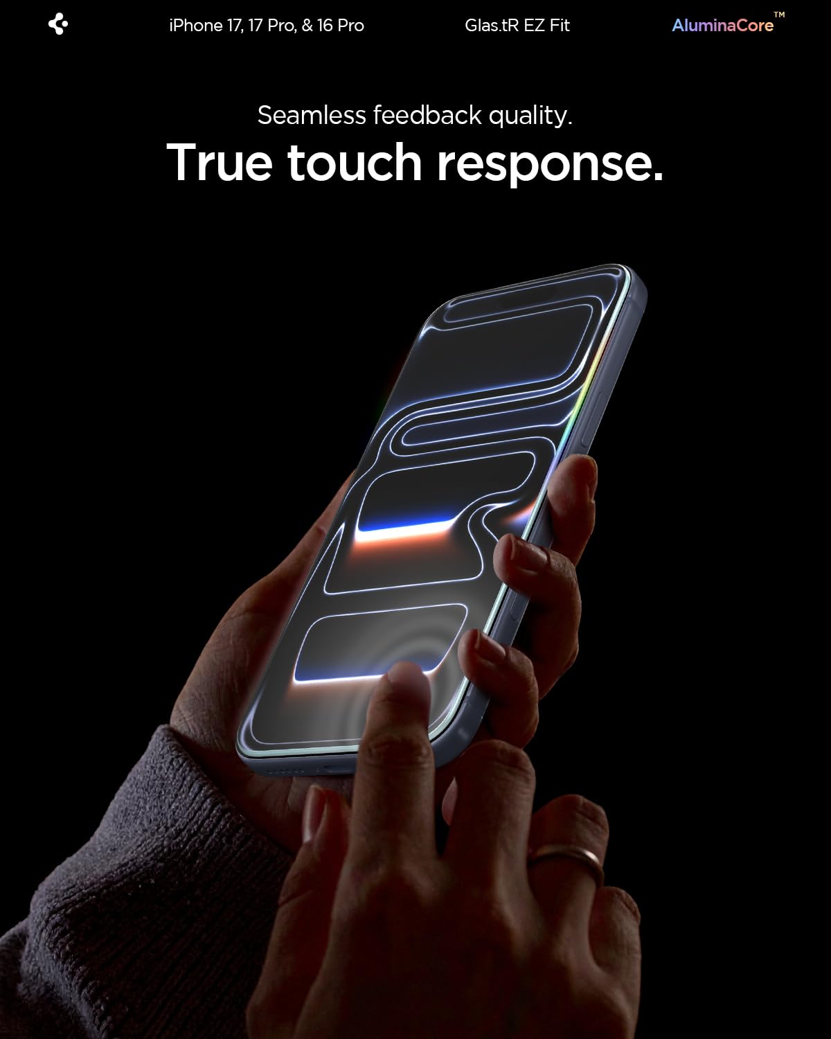 Spigen Tempered Glass Screen Protector [GlasTR EZ FIT] designed for iPhone 14 Pro Max [Case Friendly] - Sensor Protection / 2 Pack